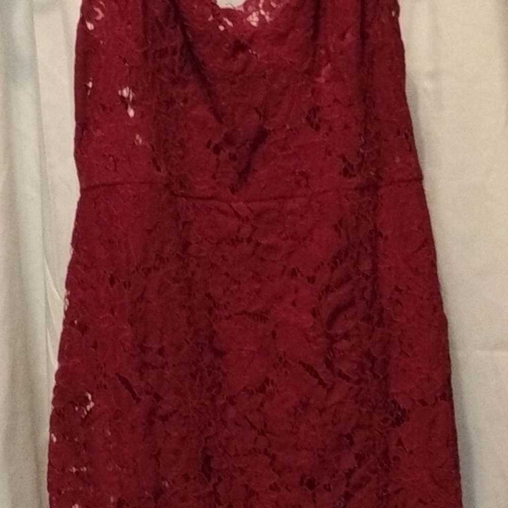 Red Dress with Sweetheart Neckline